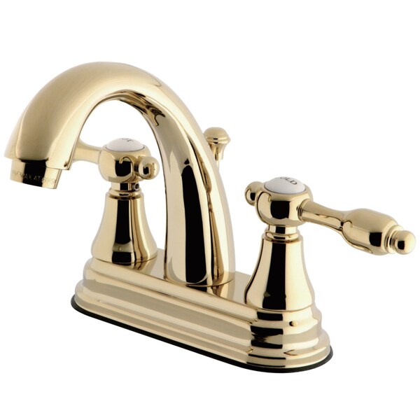 Kingston Brass KS7612TAL 4" Centerset Bathroom Faucet, Polished Brass KS7612TAL - main